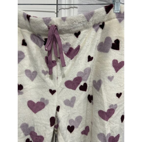 Joyspun Womens Plus Size White Purple Lounge Pants with Heart Print SZ XXL - Picture 4 of 9